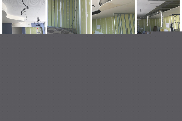 plafond acoustique et plafond vague